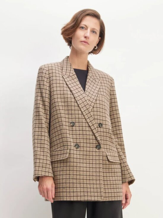 Everlane Jackets & Blazers - Everlane ReWool Double-Breasted Blazer Brown Size‎ 2